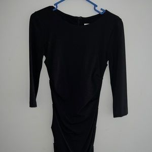 Nicole Miller long sleeve black dress size p